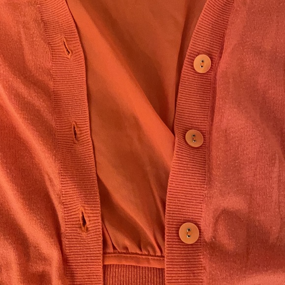 Jacob brand cardigan and tank set. Tangerine and white size S. - Picture 5 of 11